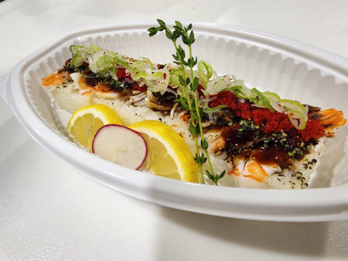 Salmon or Shrimp Oshizushi